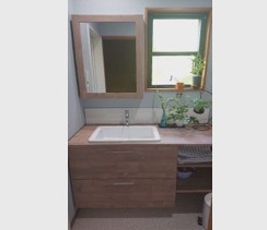 西区 Ｋ様邸　洗面化粧台入替工事